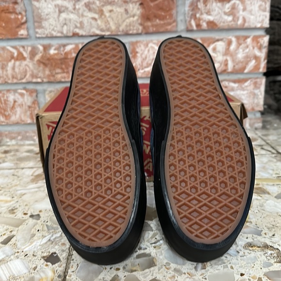 Vans Authentic stacked platform Velvet Plaid green black women’s size 9 - Picture 6 of 10